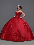 Quincenera Dress 👗 color burgundy, glitter design, Style: 3177