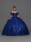 Vestido straples, Colores: royal blue, pink, glitter Style: #80602